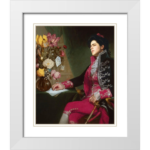 No Thanks I White Modern Wood Framed Art Print with Double Matting by Popp, Grace