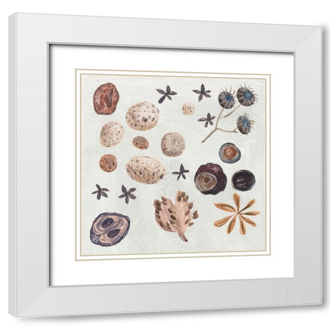 Small Things I White Modern Wood Framed Art Print with Double Matting by Wang, Melissa