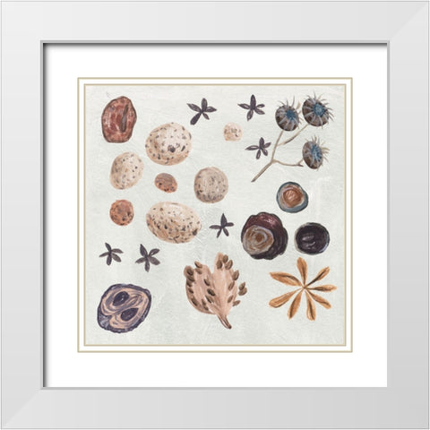 Small Things I White Modern Wood Framed Art Print with Double Matting by Wang, Melissa