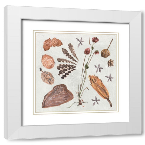 Small Things II White Modern Wood Framed Art Print with Double Matting by Wang, Melissa