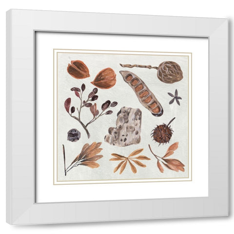 Small Things III White Modern Wood Framed Art Print with Double Matting by Wang, Melissa