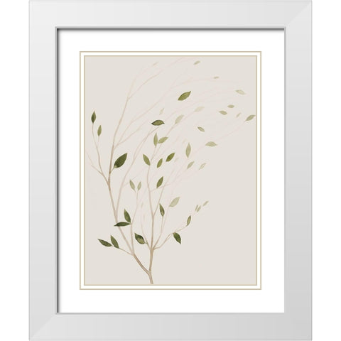 Winds Whisper I White Modern Wood Framed Art Print with Double Matting by Popp, Grace