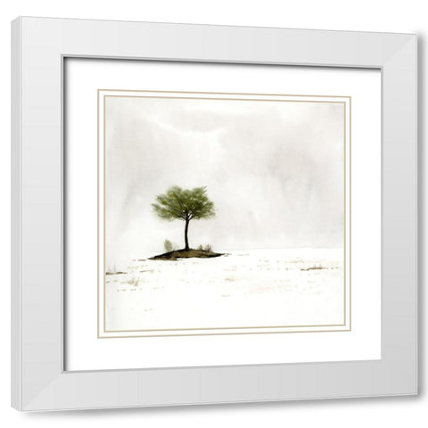 Early Snow I White Modern Wood Framed Art Print with Double Matting by Popp, Grace