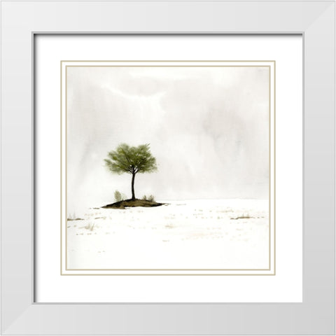 Early Snow I White Modern Wood Framed Art Print with Double Matting by Popp, Grace