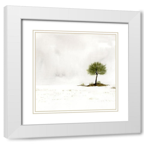Early Snow II White Modern Wood Framed Art Print with Double Matting by Popp, Grace