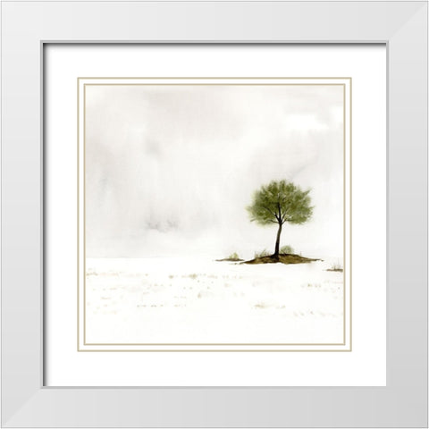 Early Snow II White Modern Wood Framed Art Print with Double Matting by Popp, Grace