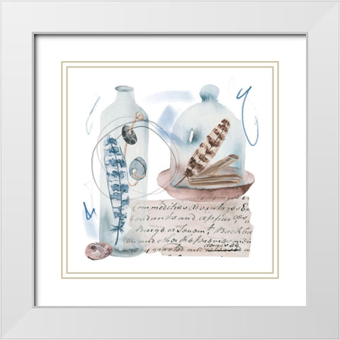 Message in a Bottle I White Modern Wood Framed Art Print with Double Matting by Wang, Melissa