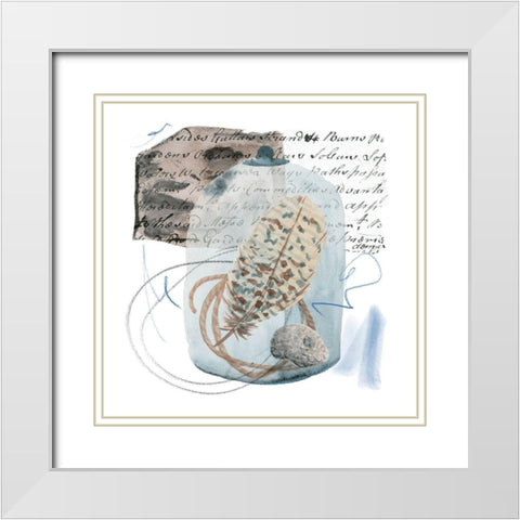 Message in a Bottle III White Modern Wood Framed Art Print with Double Matting by Wang, Melissa