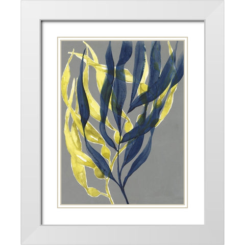 Kelp Embrace II White Modern Wood Framed Art Print with Double Matting by Goldberger, Jennifer