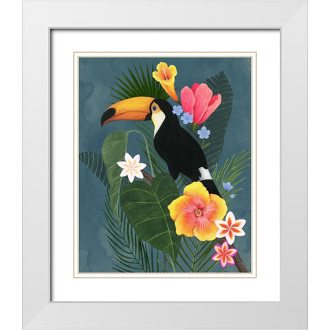 Tropical Wilderness II White Modern Wood Framed Art Print with Double Matting by Popp, Grace