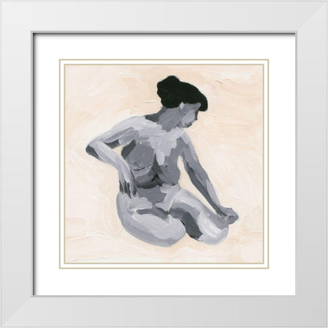 Intimity III White Modern Wood Framed Art Print with Double Matting by Wang, Melissa