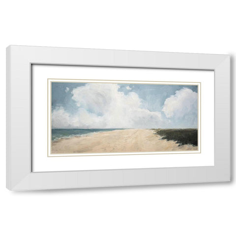 Beach Stroll White Modern Wood Framed Art Print with Double Matting by Parsons, Marian