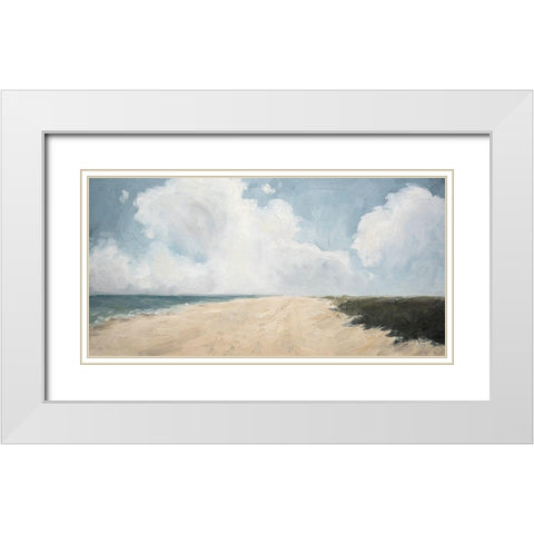 Beach Stroll White Modern Wood Framed Art Print with Double Matting by Parsons, Marian