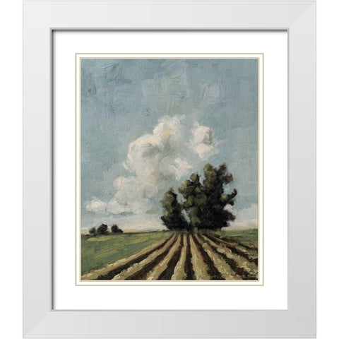 Copse of Trees White Modern Wood Framed Art Print with Double Matting by Parsons, Marian