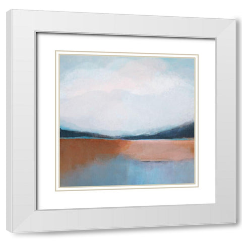 Dune Lake II White Modern Wood Framed Art Print with Double Matting by Jerry, Alison