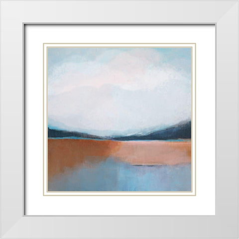 Dune Lake II White Modern Wood Framed Art Print with Double Matting by Jerry, Alison