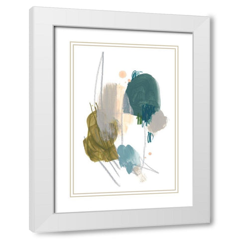 Idle Gesture I White Modern Wood Framed Art Print with Double Matting by Vess, June Erica