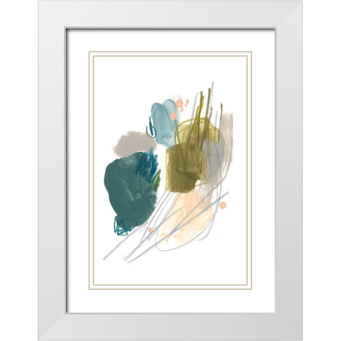 Idle Gesture II White Modern Wood Framed Art Print with Double Matting by Vess, June Erica