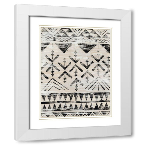 Modern Mudcloth IV White Modern Wood Framed Art Print with Double Matting by Vess, June Erica