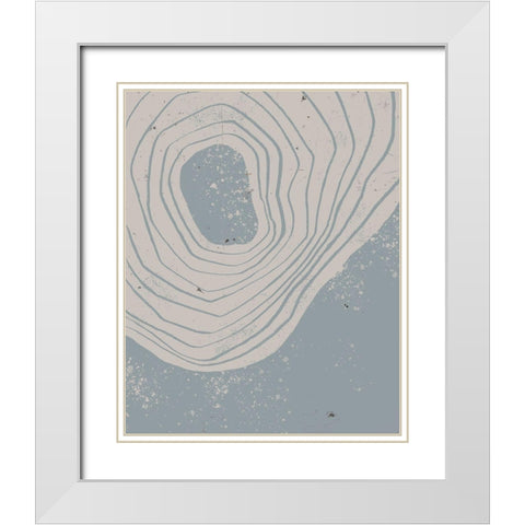 Lithic Loop II White Modern Wood Framed Art Print with Double Matting by Green, Jacob