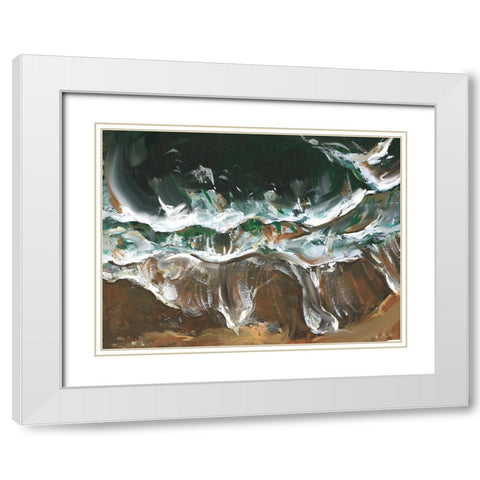 Wind Melody I White Modern Wood Framed Art Print with Double Matting by Wang, Melissa