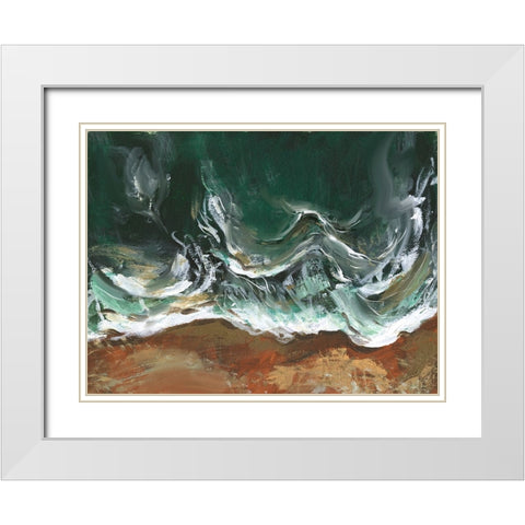 Wind Melody II White Modern Wood Framed Art Print with Double Matting by Wang, Melissa
