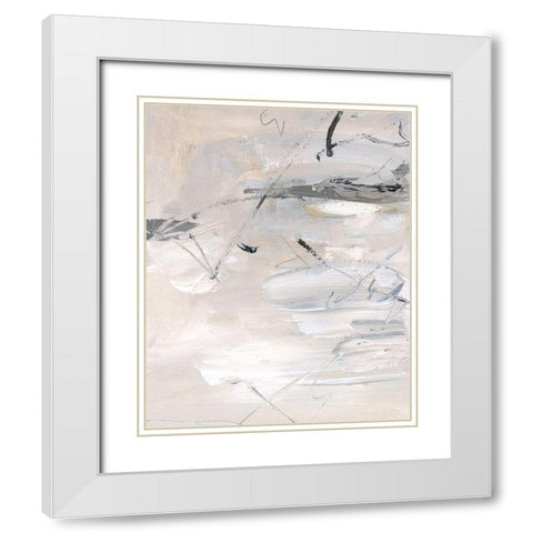 Ceramic Surface I White Modern Wood Framed Art Print with Double Matting by Wang, Melissa