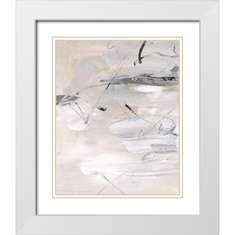 Ceramic Surface I White Modern Wood Framed Art Print with Double Matting by Wang, Melissa