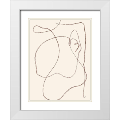 Ethereal Umber I White Modern Wood Framed Art Print with Double Matting by Wang, Melissa