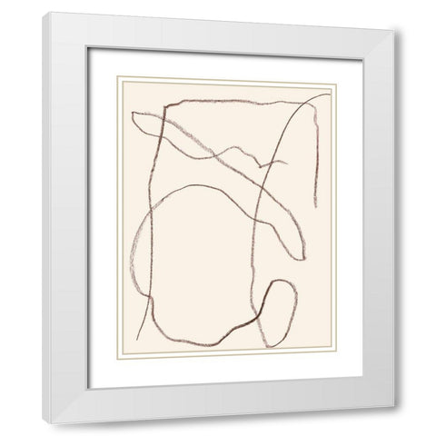 Ethereal Umber II White Modern Wood Framed Art Print with Double Matting by Wang, Melissa
