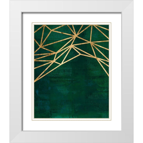 Jungle Web I White Modern Wood Framed Art Print with Double Matting by Green, Jacob