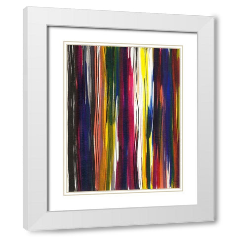 Painterly I White Modern Wood Framed Art Print with Double Matting by Fuchs, Jodi