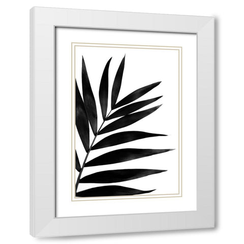 Black Palms I White Modern Wood Framed Art Print with Double Matting by Stramel, Renee W.