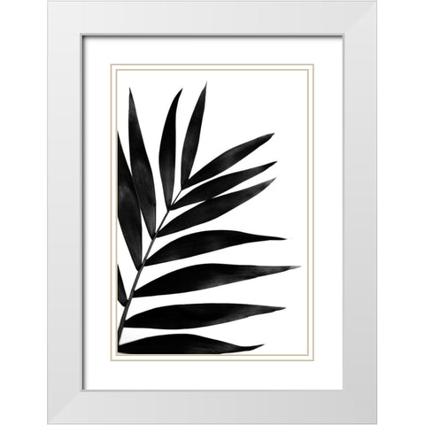 Black Palms I White Modern Wood Framed Art Print with Double Matting by Stramel, Renee W.