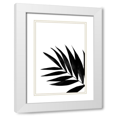 Black Palms II White Modern Wood Framed Art Print with Double Matting by Stramel, Renee W.
