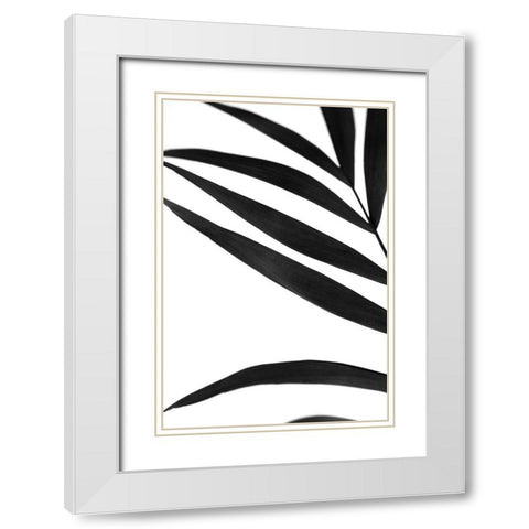 Black Palms VI White Modern Wood Framed Art Print with Double Matting by Stramel, Renee W.