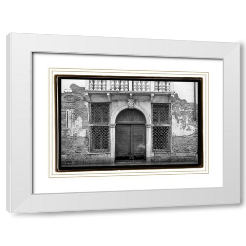 Venice Facade I White Modern Wood Framed Art Print with Double Matting by DeNardo, Laura
