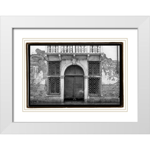 Venice Facade I White Modern Wood Framed Art Print with Double Matting by DeNardo, Laura