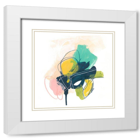 Mariposa Sketch I White Modern Wood Framed Art Print with Double Matting by Vess, June Erica