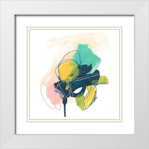 Mariposa Sketch I White Modern Wood Framed Art Print with Double Matting by Vess, June Erica