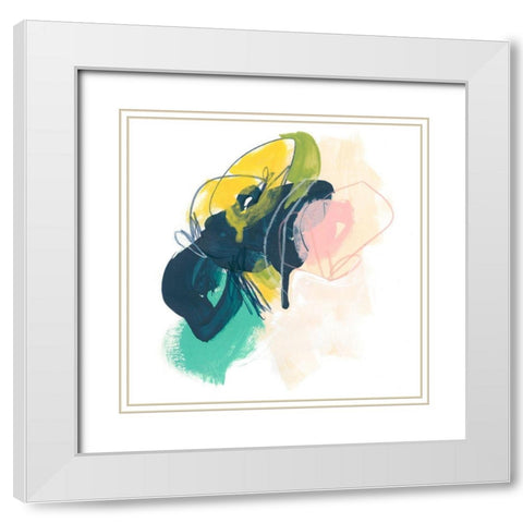Mariposa Sketch II White Modern Wood Framed Art Print with Double Matting by Vess, June Erica