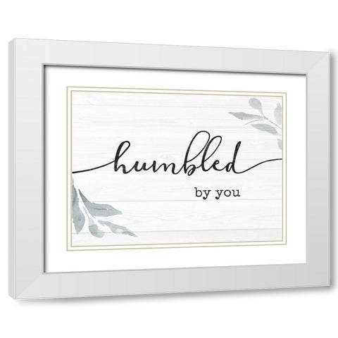 Faithful Script I White Modern Wood Framed Art Print with Double Matting by Borges, Victoria