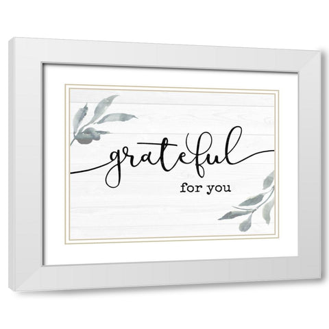 Faithful Script II White Modern Wood Framed Art Print with Double Matting by Borges, Victoria