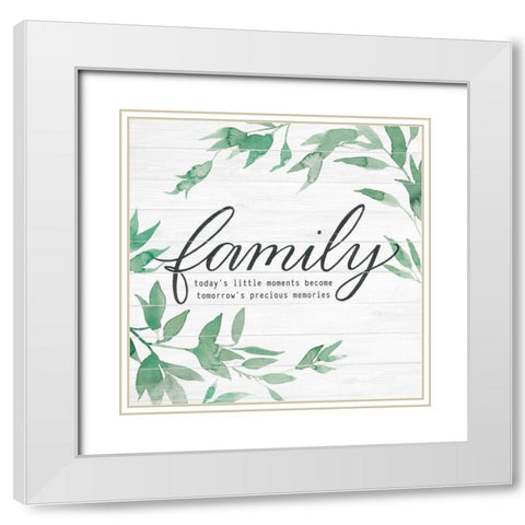 Family on Shiplap I White Modern Wood Framed Art Print with Double Matting by Popp, Grace
