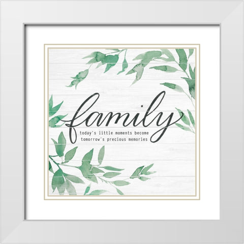 Family on Shiplap I White Modern Wood Framed Art Print with Double Matting by Popp, Grace