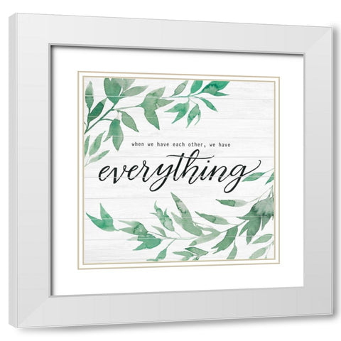 Family on Shiplap II White Modern Wood Framed Art Print with Double Matting by Popp, Grace