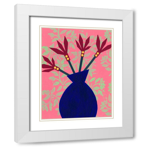 Graphic Vase IV White Modern Wood Framed Art Print with Double Matting by Moore, Regina