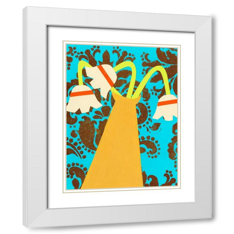 Graphic Vase V White Modern Wood Framed Art Print with Double Matting by Moore, Regina
