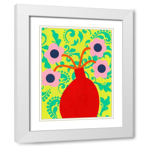 Graphic Vase VI White Modern Wood Framed Art Print with Double Matting by Moore, Regina