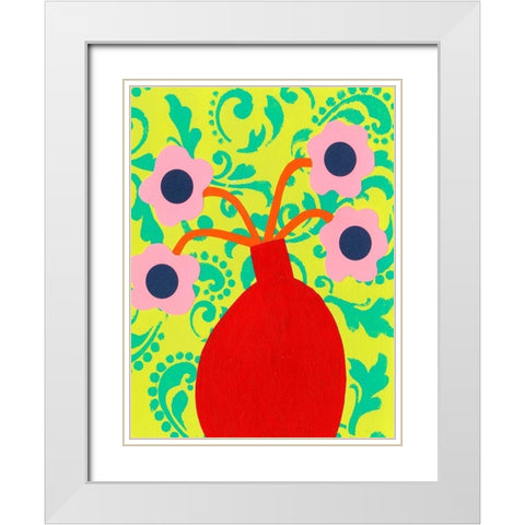Graphic Vase VI White Modern Wood Framed Art Print with Double Matting by Moore, Regina